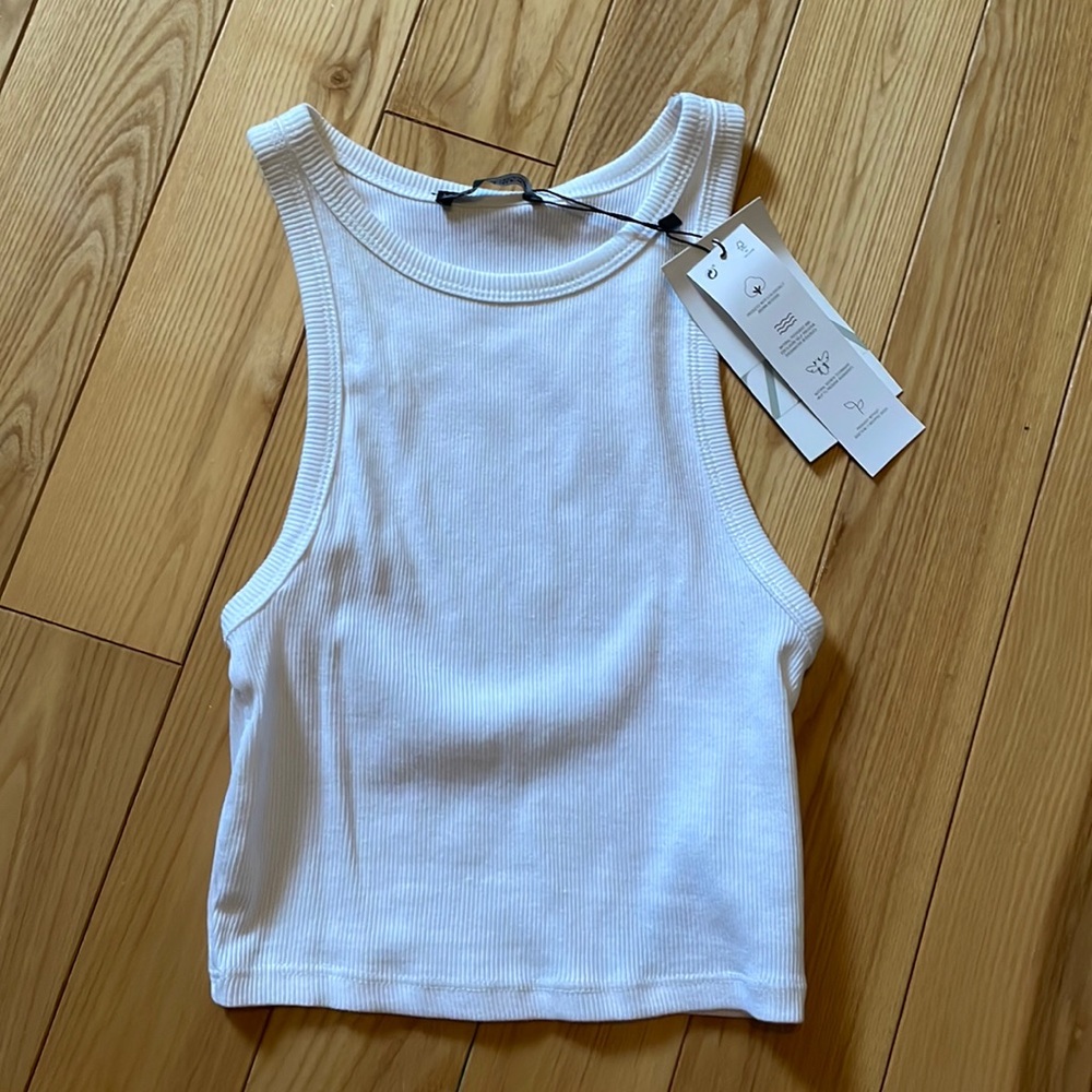zara white tank top